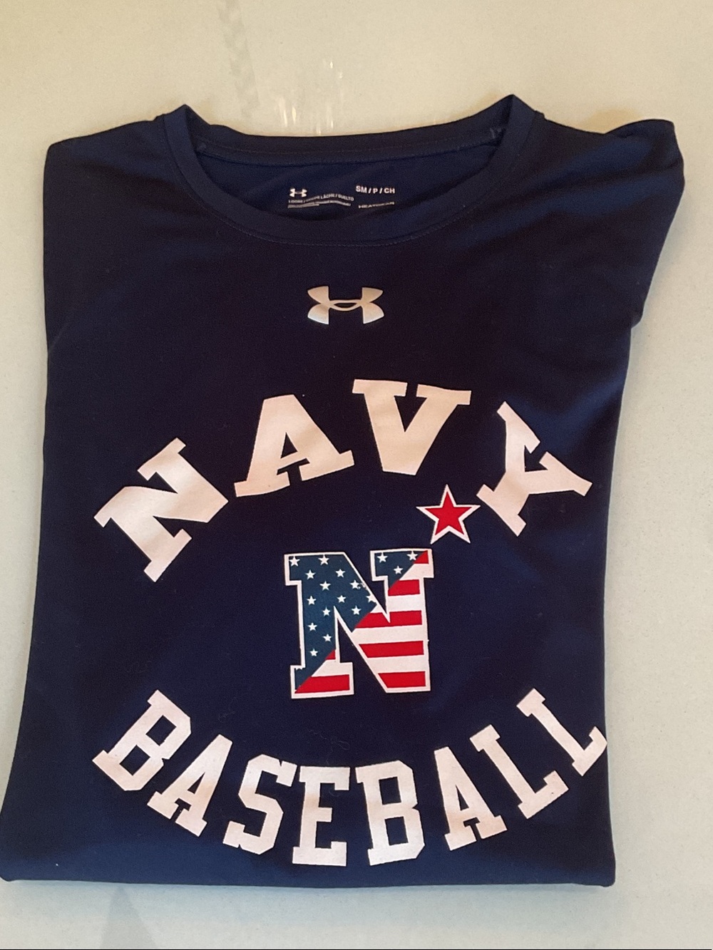 Under Armour mens Navy Baseball Graphic Tee - Navy short sleeve